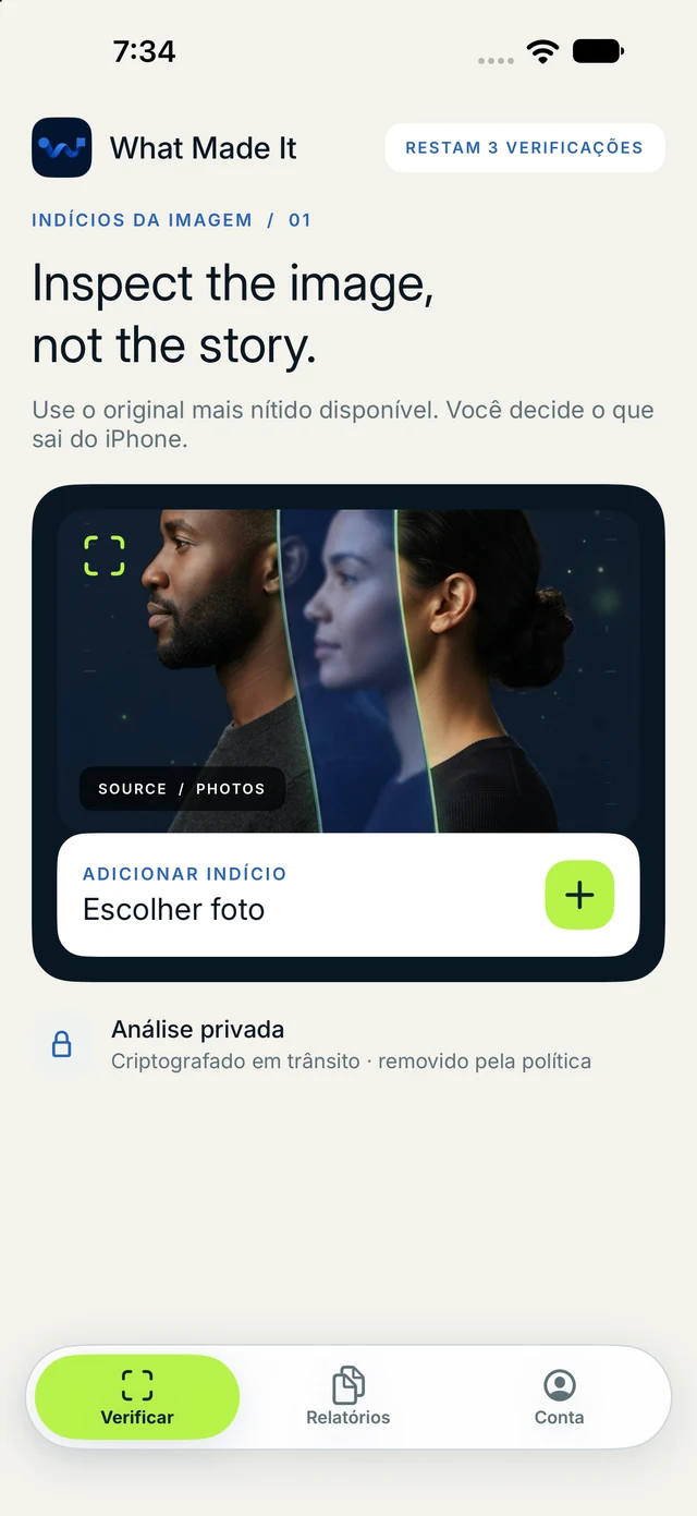 Seleção de imagem no iPhone